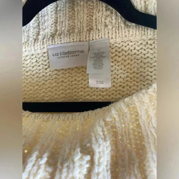 Liz Claiborne gorgeous cream cowl neck sweater - Picture 2 of 7